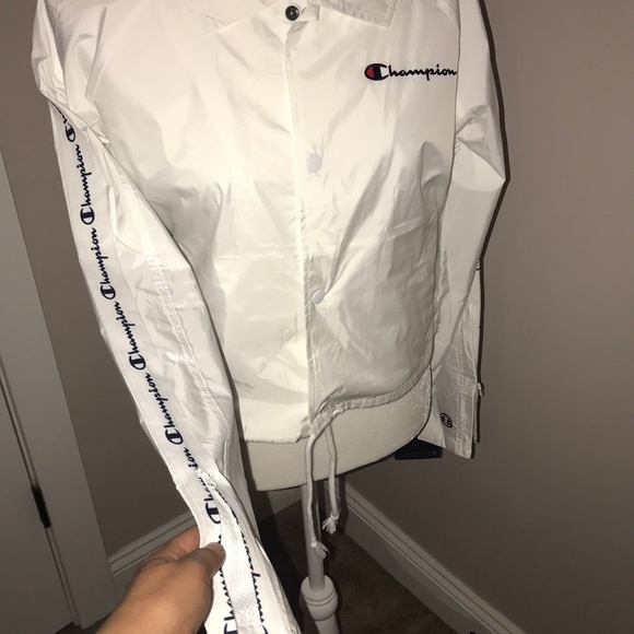 Champion cropped wind jacket zip white NWT medium - Picture 7 of 15